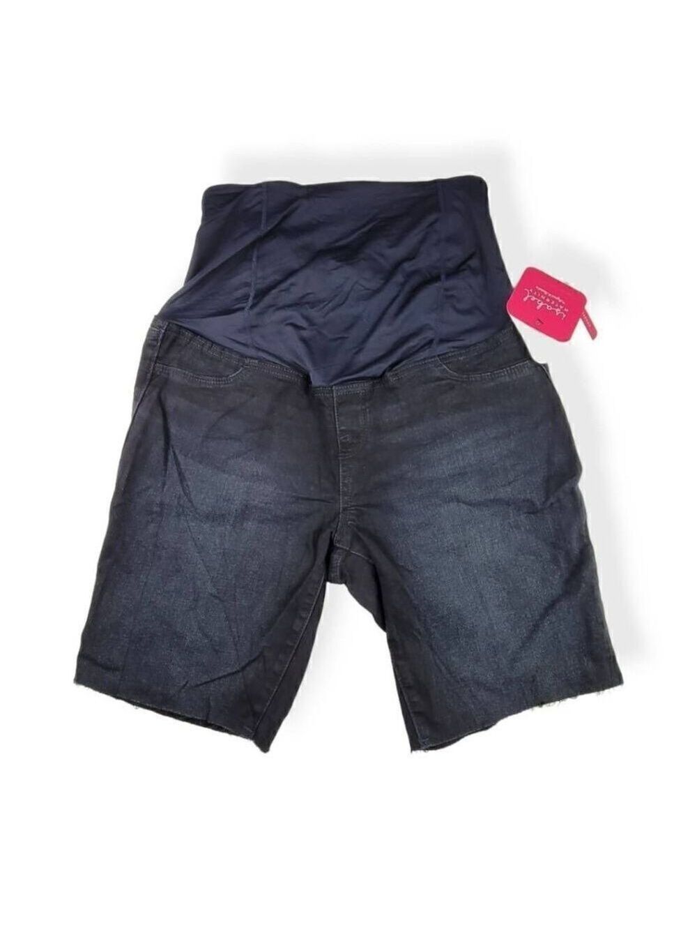 Isabel Maternity  Black 9" Cut off bermuda shorts  Size 10